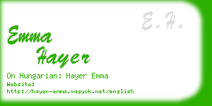 emma hayer business card